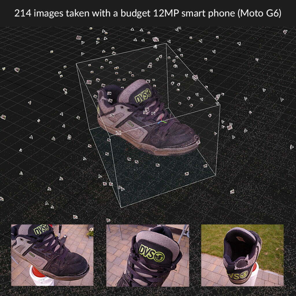 3D Photogrammetry of Shoe Using Smartphone Setup and Being Processed with RealityCapture